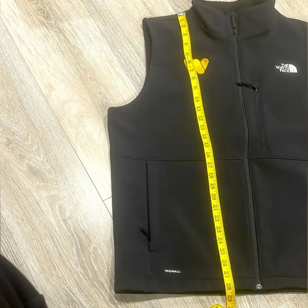 The North Face Black Vest with Yellow W Logo